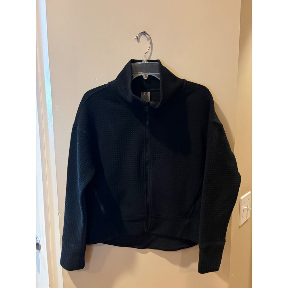 Calia by Carrie Underwood Black Quilted Bubble Full Zip Funnel Neck Jacket